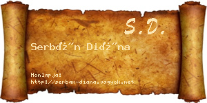 Serbán Diána névjegykártya