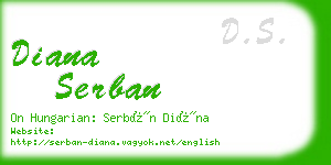 diana serban business card